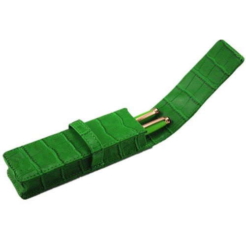 Sac En Cuir Motif Crocodile Noir De Luxe, Étui Spécial De Bureau Pour Stylos À Plume, Prix De Gros