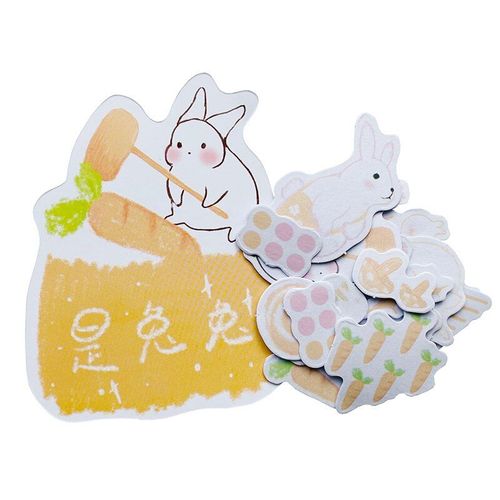 Autocollants Décoratifs Washi, Étiquette Kawaii, Chat, Lapin, Pingouin, Neige, Finch, Pour Carnet De Notes, Cadeau Pour Enfant, 45 Pièces/Paquet