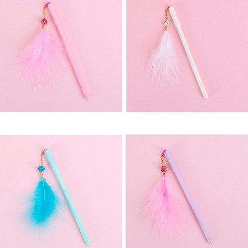Stylo À Eau Stylo Gel, 1 Pièce, Créatif Mignon Avec Pendentif Plume, Papeterie D'étudiant, Fournitures Scolaires Et De Bureau, Vente En Gros