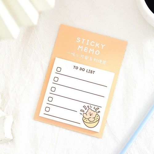 Bloc-Notes Auto-Adhésif Série Ours Mignon, Étiquette Autocollante, Étiquette Autocollante, Marque-Page, Pour Planificateur, Étiquette Kawaii, 30 Feuilles
