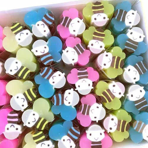 Gomme Effaçable Gelée Abeille 1x Kawaii, Fournitures De Papeterie Scolaire Pour Écoliers, Écriture, Dessin, Correction, Caoutchouc, Cadeau Pour Enfants