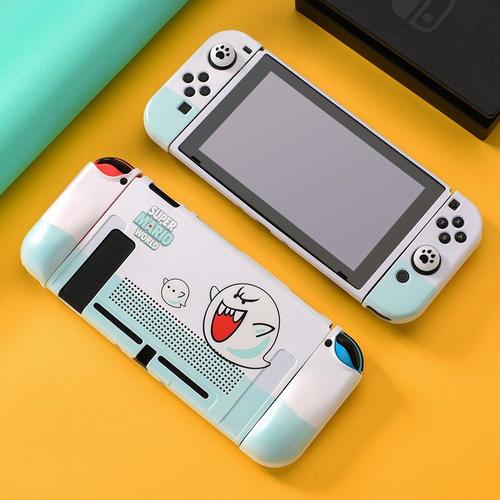 Fantôme - Étui Pokemon Pikachu En Silicone Souple Avec Capuchons De Protection Pour Nintendo Switch, Contrôleur De Jeu Et Accessoires Ns