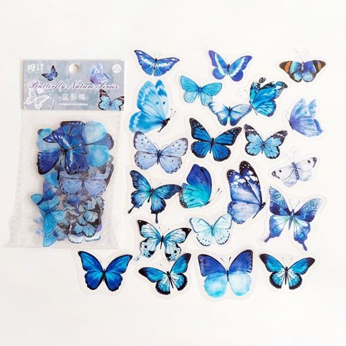 Autocollant Adhésif Coloré Papillon Rétro, Étiquette Décorative, Matériel De Bricolage, Pour Manuel, Notebook, Papeterie, 40 Pièces