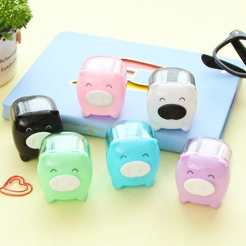 Taille-Crayon Coloré Cochon Animal Mignon Kawaii, Bonbons, Papeterie Fournitures Scolaires Coréennes Pour Enfants 1 Pièces