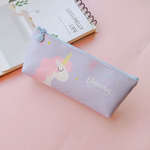 1 Boîte À Crayons Scolaire Licorne Kawaii, Sac À Crayons, Fournitures De Papeterie Scolaire