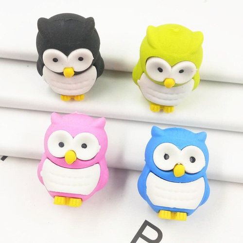 Gomme En Caoutchouc Amovible Hibou, 1 Pièce, Nouveauté, Mini Gommes Créatives Kawaii, Papeterie Fournitures Scolaires Papelaria Cadeau Pour Enfants