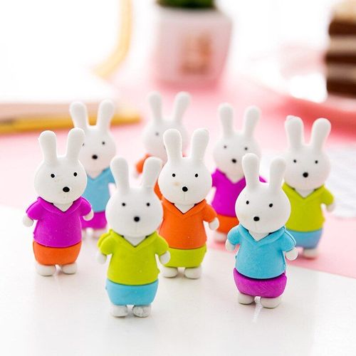 Gomme De Modélisation Lapin Mignon Dessin Animé Créatif Pour Enfant, Nouveauté Kawaii Série Animaux, Jouets D'étudiants, Papeterie Cadeau 1 Pièces