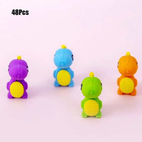 Gommes À Crayon Dinosaure Kawaii, 48 Pièces, Super Mignonnes, Gomme En Caoutchouc Pour Enfants, Fournitures Scolaires Et De Bureau, Cadeau Pour Enfants