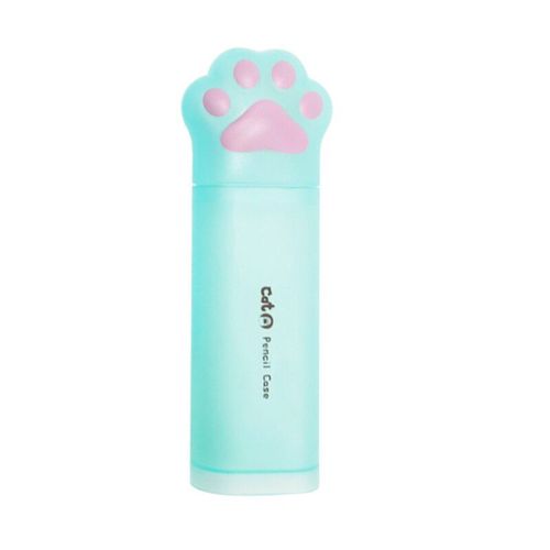 Étui À Crayons De Rangement En Plastique Givré Créatif 1 Pièce, Mignon Étudiant, Griffe De Chat, Étui À Stylos De Grande Capacité Pour Étudiant, Fournitures De Bureau
