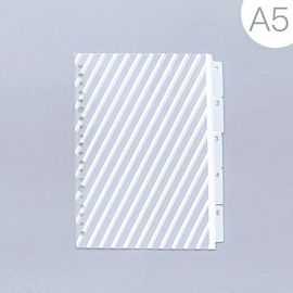 Classeur A5/B5 5 Feuilles/Paquet, Page D'indexation Pour Diviseurs De Cahier À Coque Ample, 20/26 Trous, Interfeuille, Papeterie Fournitures De Bureau