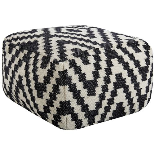 Pouf Knidos Noir Blanc