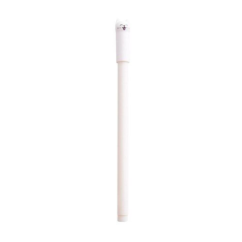 Stylo Gel À Encre Noire Chat, 1 Pièce, Mignon Kawaii, 0.5mm, En Plastique, Dessin Animé, Pour L'écriture, Papeterie Fournitures Scolaires Et De Bureau