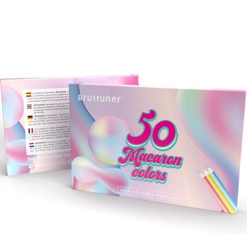 Ensemble De 50 Crayons De Couleur Pastel Macaron, À L'huile Douce, Pour Dessin, Fournitures Scolaires D'art Pour Artistes