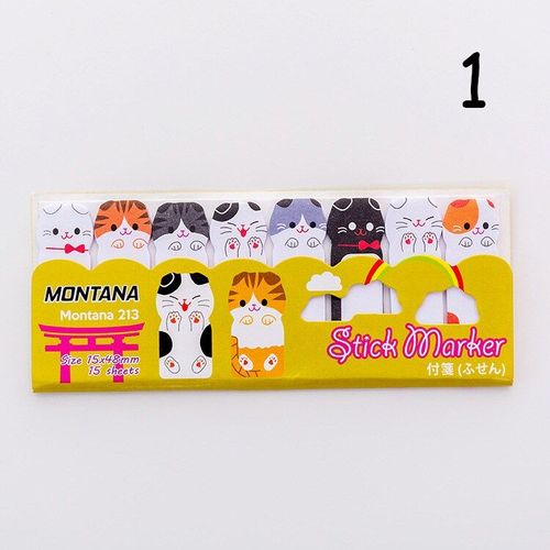 Bloc-Notes Autocollants Animaux Chat Clown, Étiquette Autocollante, Joli Kawaii, Papeterie Pour Carnet De Notes, Fournitures Scolaires