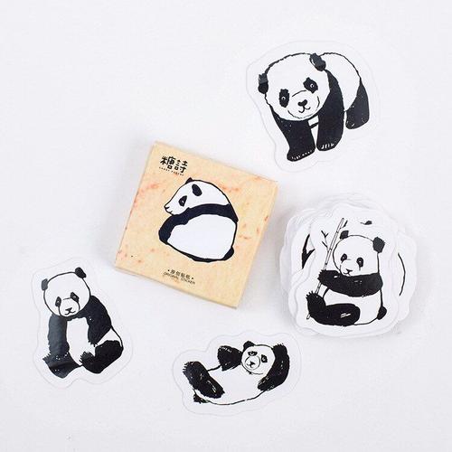 Autocollants Adhésifs Animaux Panda Mignons, Étiquette Scrapbook, Dessin Animé, Pour Journal Intime, Papeterie De Décoration, Diy Bricolage, 45 Pièces/Lot