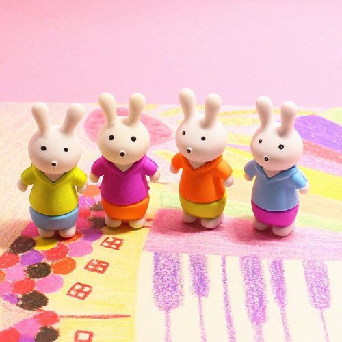 Gommes À Crayon Lapin Mignon En Caoutchouc, 2 Pièces, Fournitures De Papeterie Scolaires Coréennes, Nouveauté Créative, Cadeaux Pour Enfants