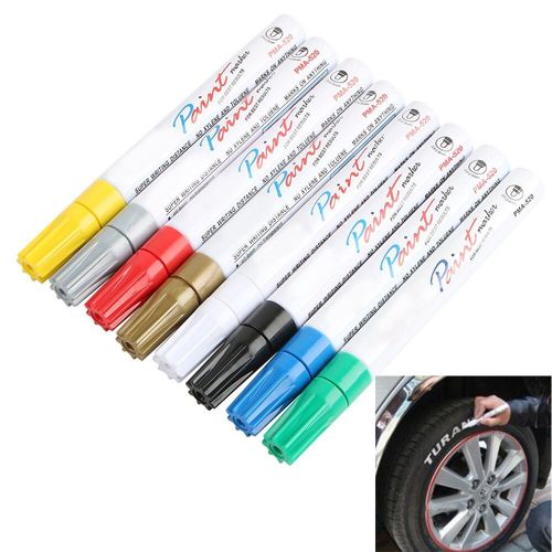 Stylo Marqueur De Peinture Permanente En Caoutchouc Imperméable Blanc 8 Couleurs, Bande De Roulement De Pneu De Voiture, Peinture De Pneu Environnemental, Livraison Gratuite
