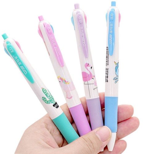 Stylo À Bille Licorne De Dessin Animé, 2 Pièces, 0.5mm, Marqueur Kawaii, Papeterie, Fournitures Scolaires Et De Bureau