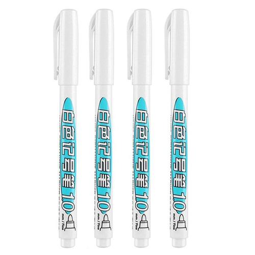 1/4pcs Huileux Blanc Marqueur Stylo Graffiti Stylos Permanent Imperméable À L'eau Crayon Gel Pneu Peinture Cahier Roulement Stylo Environnemental