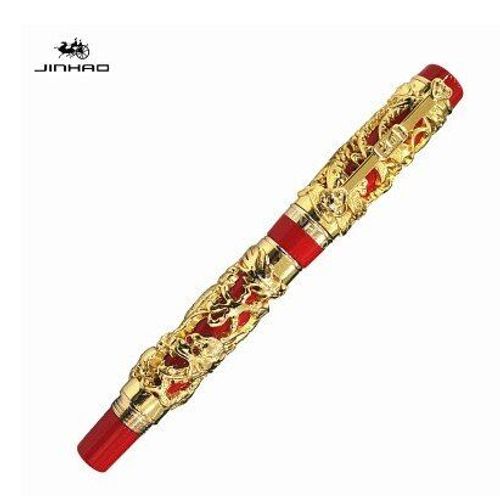 Stylo À Bille 3d Dragon Et Phénix, De Luxe, En Métal De Haute Qualité, Pour L'écriture, Livraison Gratuite