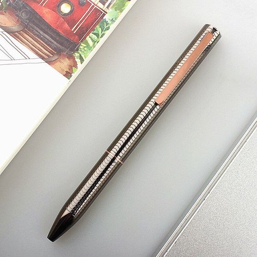 Stylo À Bille De Luxe De Qualité En Écailles De Poisson Grises, Stylo De Bureau D'affaires, Fournitures De Papeterie Scolaire, Stylos D'écriture