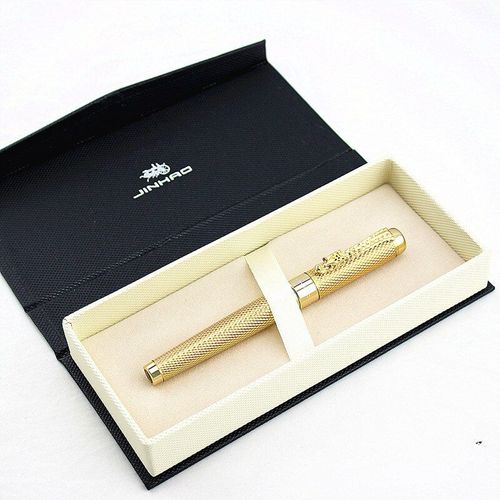 Stylo À Bille Dragon À Clip, Stylo À Bille En Métal, Avec Encre Noire, Argent, Or, Noir, Fournitures De Bureau, Boîte Cadeau De Luxe