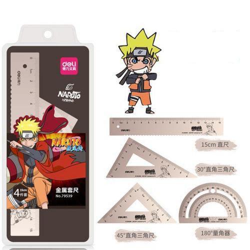 Ensemble De Règles En Métal, 2 Ensembles De Règles Naruto Mignonnes De 15cm, Fournitures Scolaires Kawaii, Papeterie Japonaise, Anime, Outils De Mesure, Prix Pour Enfants