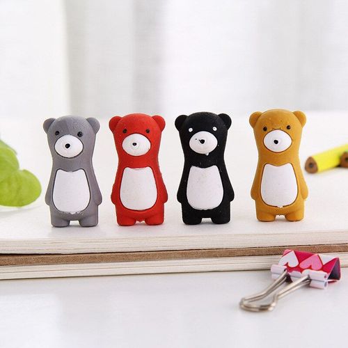Gommes À Crayon 36 Pièces, Adorables Gommes À Dessin D'animaux Ours, Papeterie De Bureau Kawaii Fournitures Scolaires Cadeaux Pour Enfants