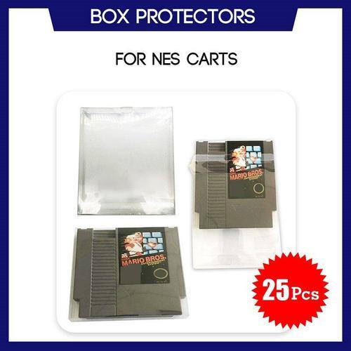 25 Pcs - Manchon De Protection Pour Cartouche De Jeu Nintendo Nes, Boîtier En Plastique Transparent Sur Mesure