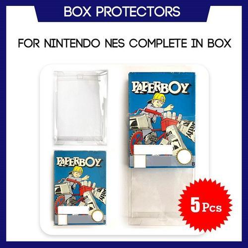 5 Pcs - Protecteur De Boîte Pour Nintendo Nes Cib, Complet, En Plastique Transparent, Sur Mesure