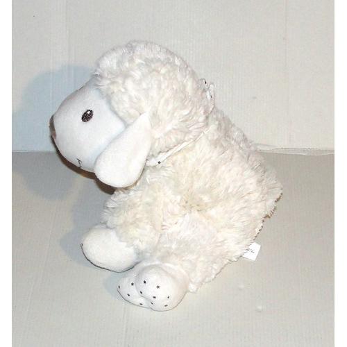 Nicotoy Peluche mouton agneau blanc beige 30 cm