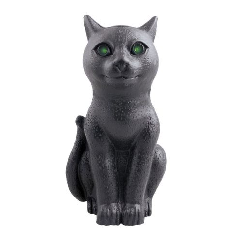 Chat Noir Yeux Brillants, Sonore Et Lumineux 30 Cm