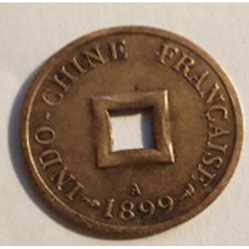 Monnaie, Indochine Française, 2 Sapeque, 1899, Paris, Ttb, Bronze
