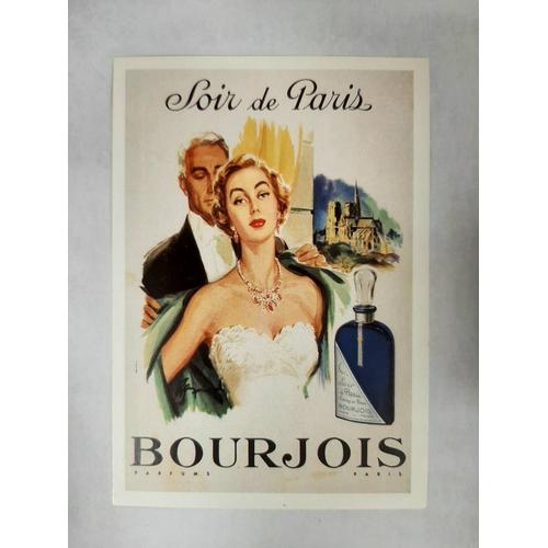 Carte Postale Publicitaire- Bourjois,  Soir De Paris