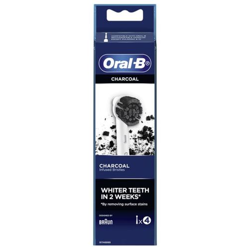 Oral-B Têtes de Rechange pour Brosse à Dents Pure Clean Carbone - Lot de 4