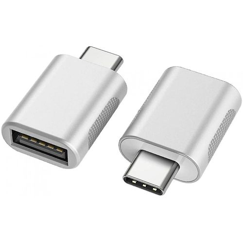 2024 USB C to USB Adapter,USB-C to USB 3.0 Adapter,USB Type-C to USB, to USB Female Adapter (Silver),QWER253