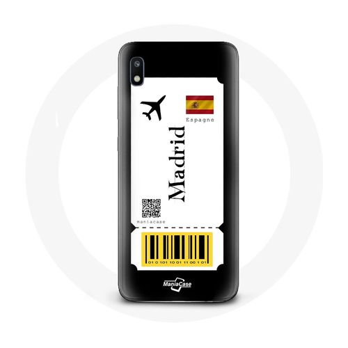 Coque Pour Samsung Galaxy A10 Billet D'avion Madrid Espagne