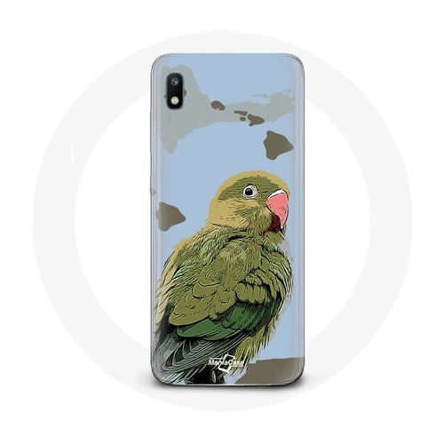 Coque Pour Samsung Galaxy A10 Perruches Oiseaux Vert