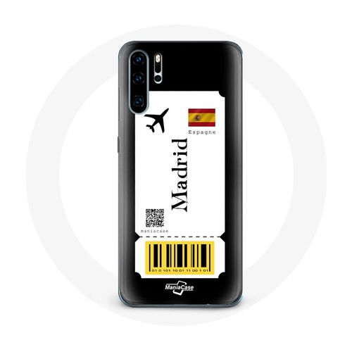 Coque Pour Huawei P30 Pro Billet D'avion Madrid Espagne