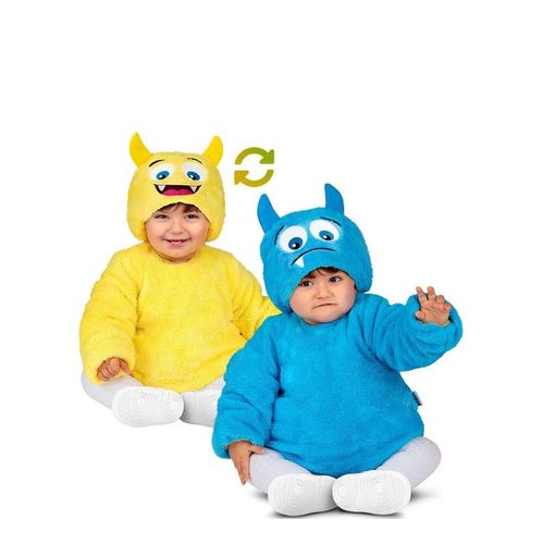 Déguisement Monstre Jaune-Bleu Réversible Bébé Et Enfant