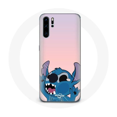 Coque Pour Huawei P30 Pro Stitch Le Nez En L'air Fond Rose
