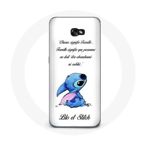 Coque Pour Samsung Galaxy A8 2016 Lilo Et Stitch Ohana Citation Blanc