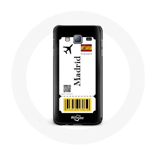 Coque Pour Samsung Galaxy J3 Billet D'avion Madrid Espagne