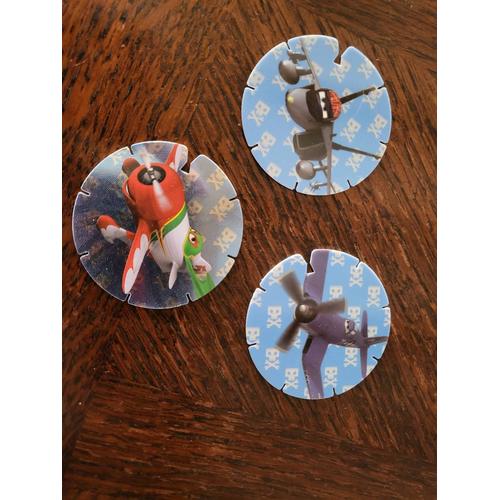 Lot De 3 Pogs Disney Planes