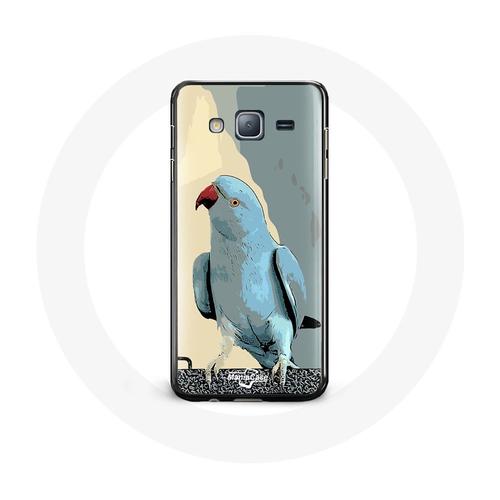 Coque Pour Samsung Galaxy J5 Perruches Perroquets Bleu