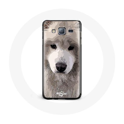 Coque Pour Samsung Galaxy J5 Samoyède Gris Race De Chiens