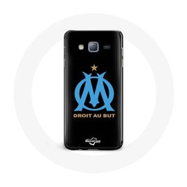 Coque Pour Samsung Galaxy J7 Logo Olympique De Marseille Fond Noir