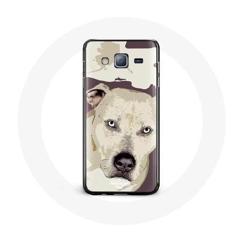 Coque Pour Samsung Galaxy J5 2016 Chien De Pitbull Blanc