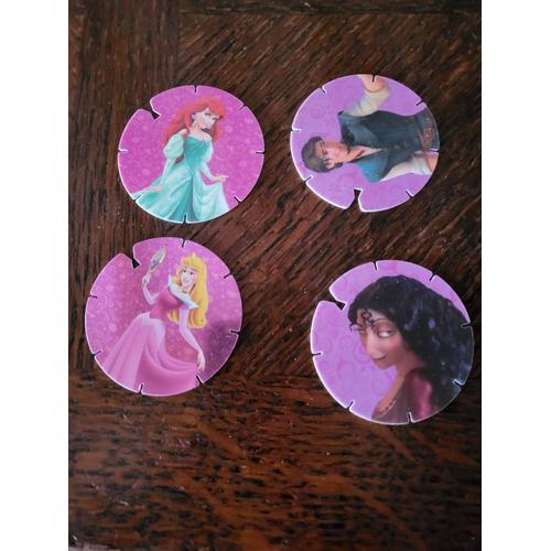 Lot De 4 Pogs Disney Princesses 