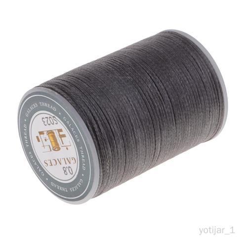 Polyester Ciré 0,8 Mm Cordon Main Plat 90 Mètres/Rouleau Gris Foncé